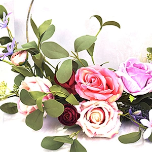 artificial half wreath spring Floral decoration good material Half Wreath for home decoration