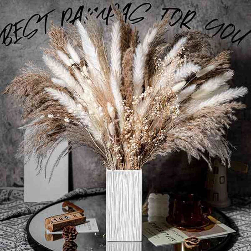 Natural Dried Artificial flowers Boho Home Decor Bouquet Wedding flowers Centerpieces for Tables Pampas Grass Decoration