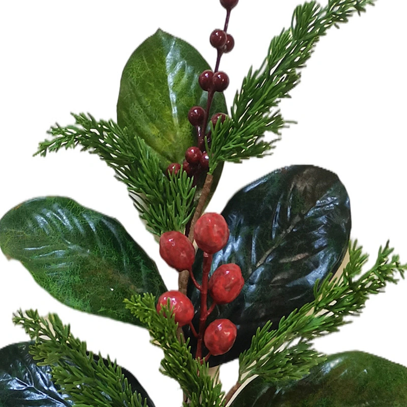 New Design handmade Pine needles and green leaves plant Real Touch 88.9cm artifical plant