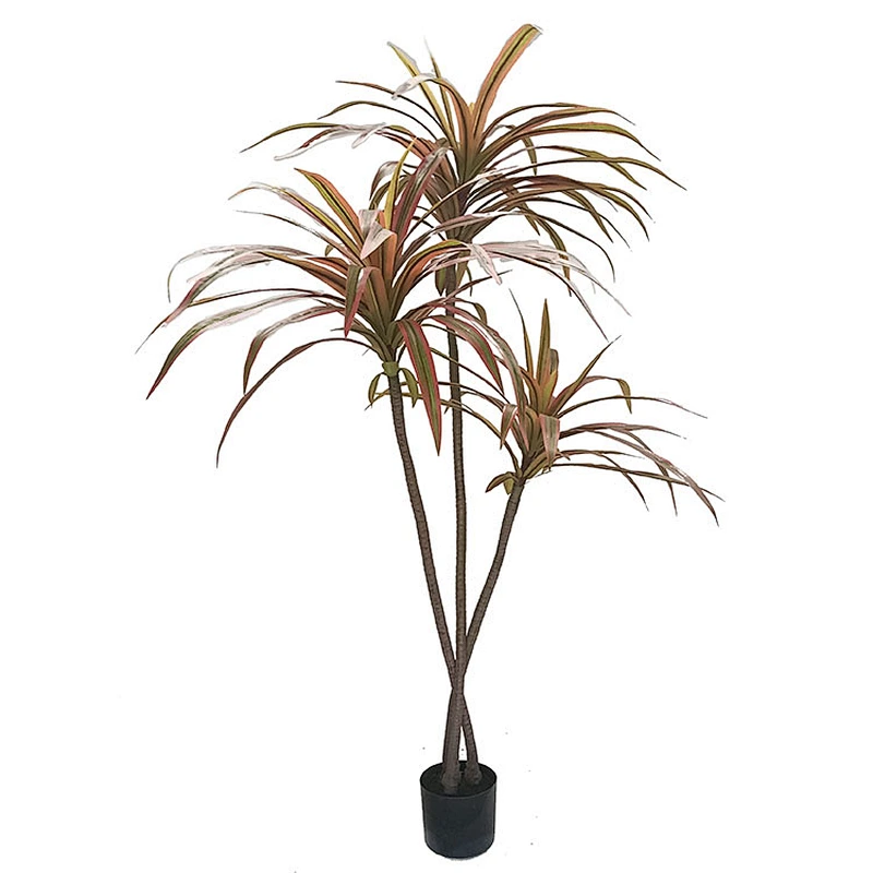 Large Evergreen Indoor Artificial Plants Dracaena Tree Foliage Plants Plastic Dracaena