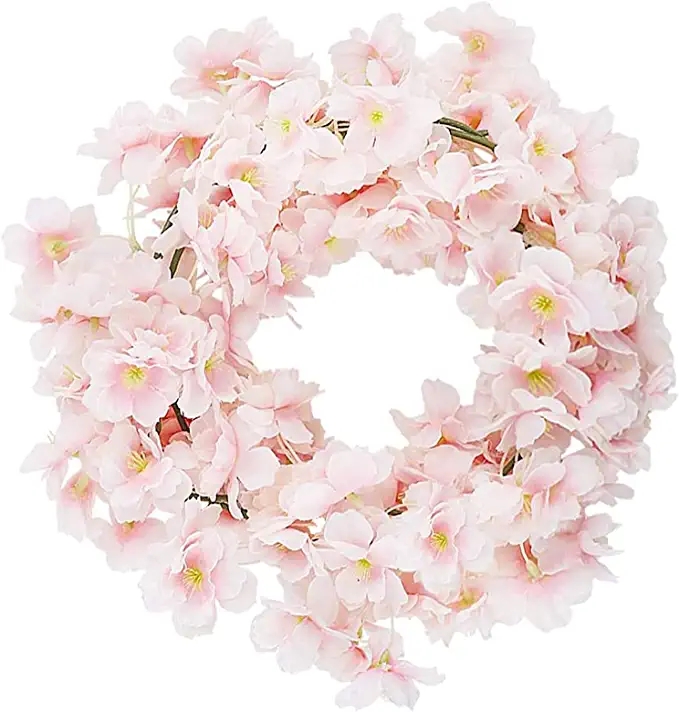 Cherry Blossom Artificial Flower Vines Silk Flowers Artificial Flowers Outdoors Hanging Garland for Wedding Party Home Decor