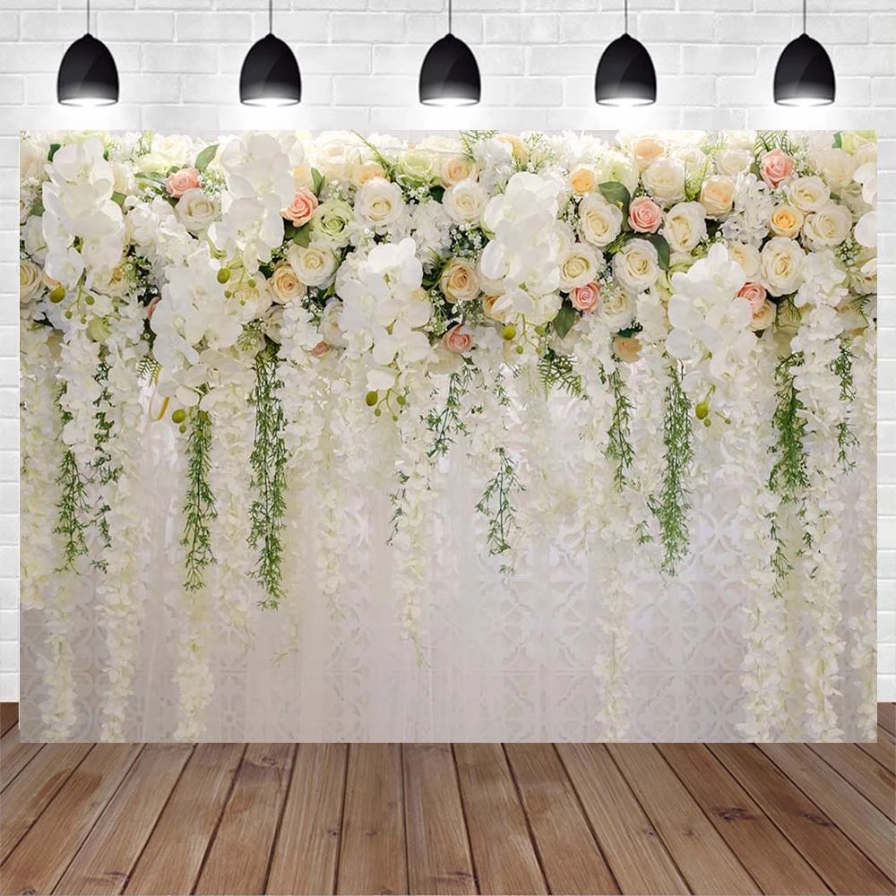 Pink Artificial Flower Wall Photo Background Wedding Backdrop Decor Portrait Photo Background Artificial Flower