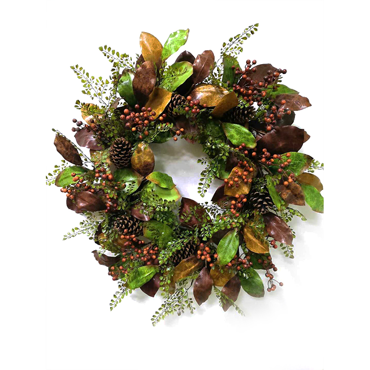 New Design Real Touch wreath Nordic Style Outdoor Indoor Colorful Artificial Wedding Christmas Wreath