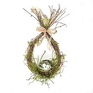 Made In China spring floral Easter Candle Ring Egg Wreath Hand Wrapped wreath