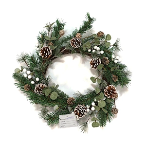 New Arrival 2020 Wholesale Artificial Xmas Christmas Hair Accessory Flower Wreath