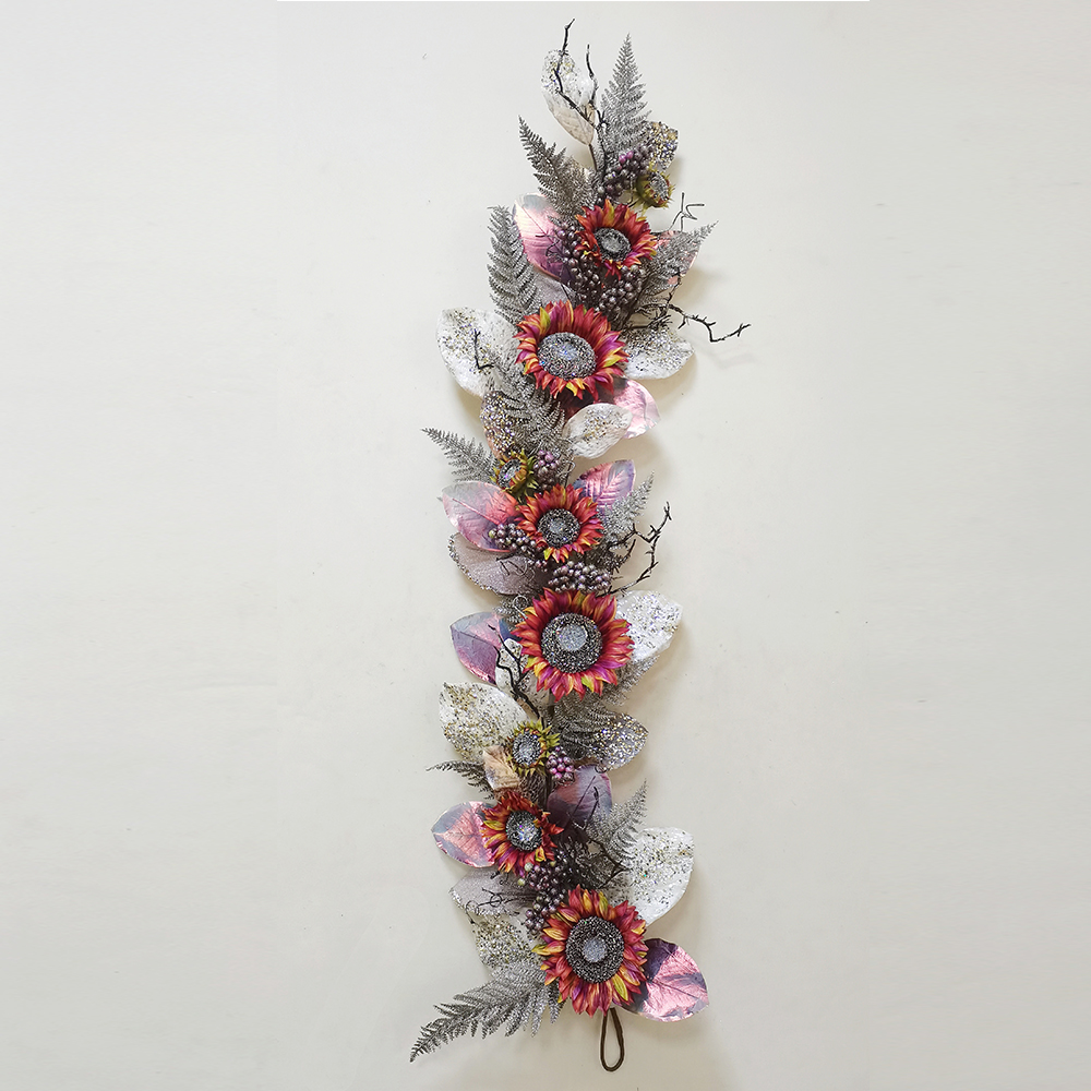 New style of decoration spring personalized handmade floral wreath roses blueberry fruit spray artificial flowers