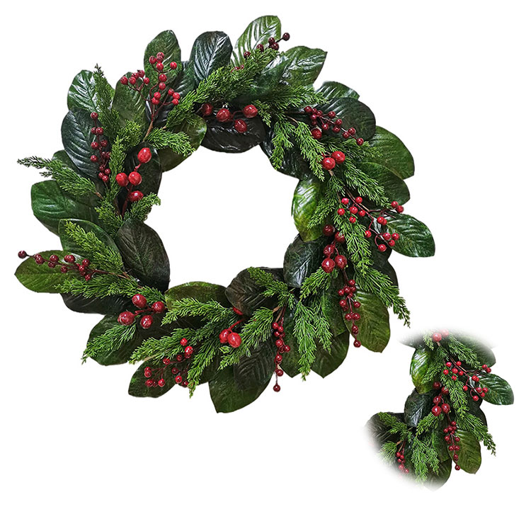 Christmas 76.2/50.8cm Arts And Crafts wreath artificial wreath plant with red berry