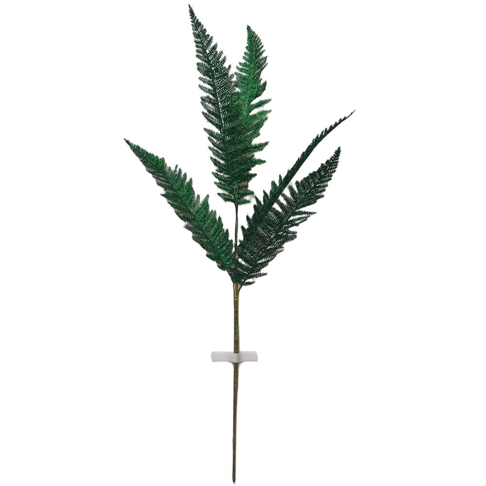 New Style Of Decoration Single Fern Leaves 104.14cm Champagne Flowers Glitter Spray Flowers For Sale