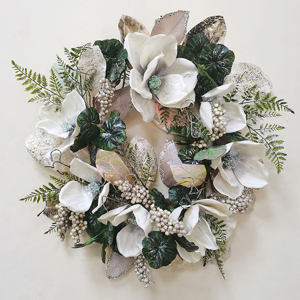 Popular and practica hand wrapped autumn decoration artificial flower ball hand wrapped spray faux flower