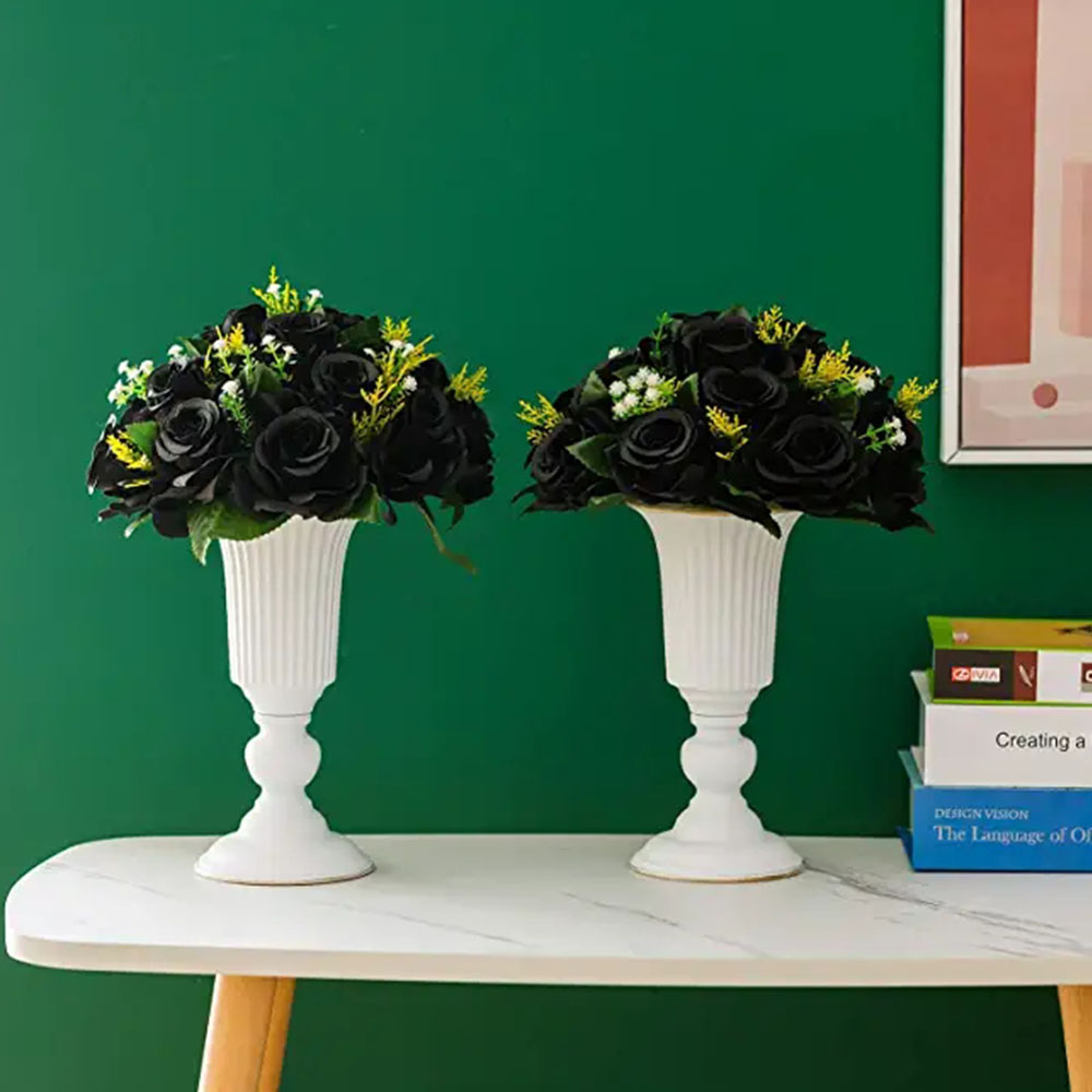 Good quality Black Roses Artificial Flowers Bouquet Black Hydrangea Roses Real Looking Black Artificial Flowers