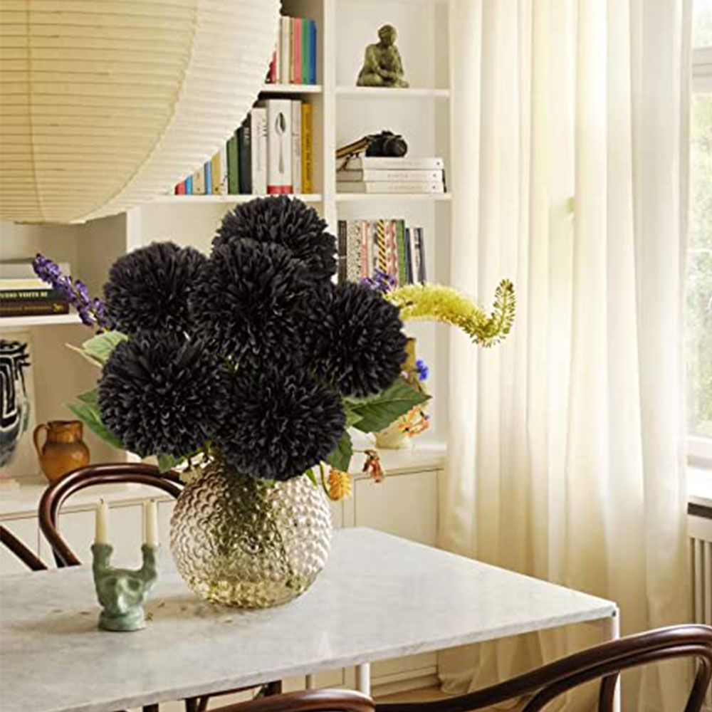 Autumn Artificial Flowers Ball Large Heads Chrysanthemum Artificial Flowers Black Ball Hydrangea Party Wedding Decoration