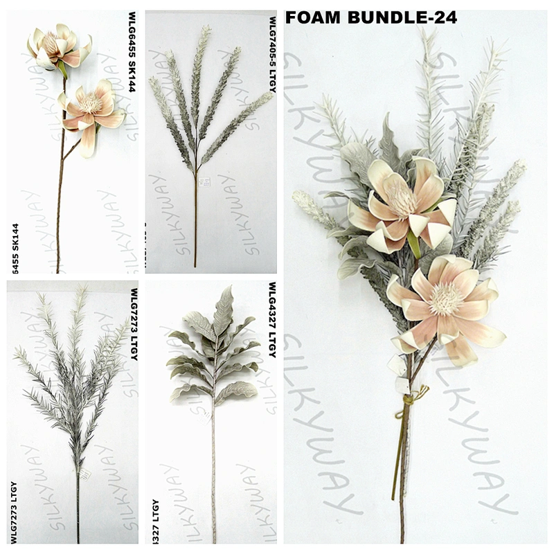 Artificial Silk Plastic Festival Items Gifts And Decorations Foam Blossom For Wedding And Home Decoration