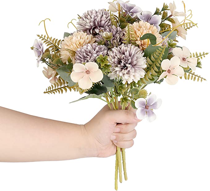 New Purple Artificial Peony Silk Flower Bouquets Arrangement Wedding Centerpieces Decorations Flowers