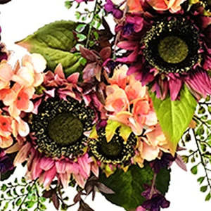 Artificial Hydrangea Wreath Natural Christmas/Autumn Indoor/outdoor hydrangea Wreath Decoration