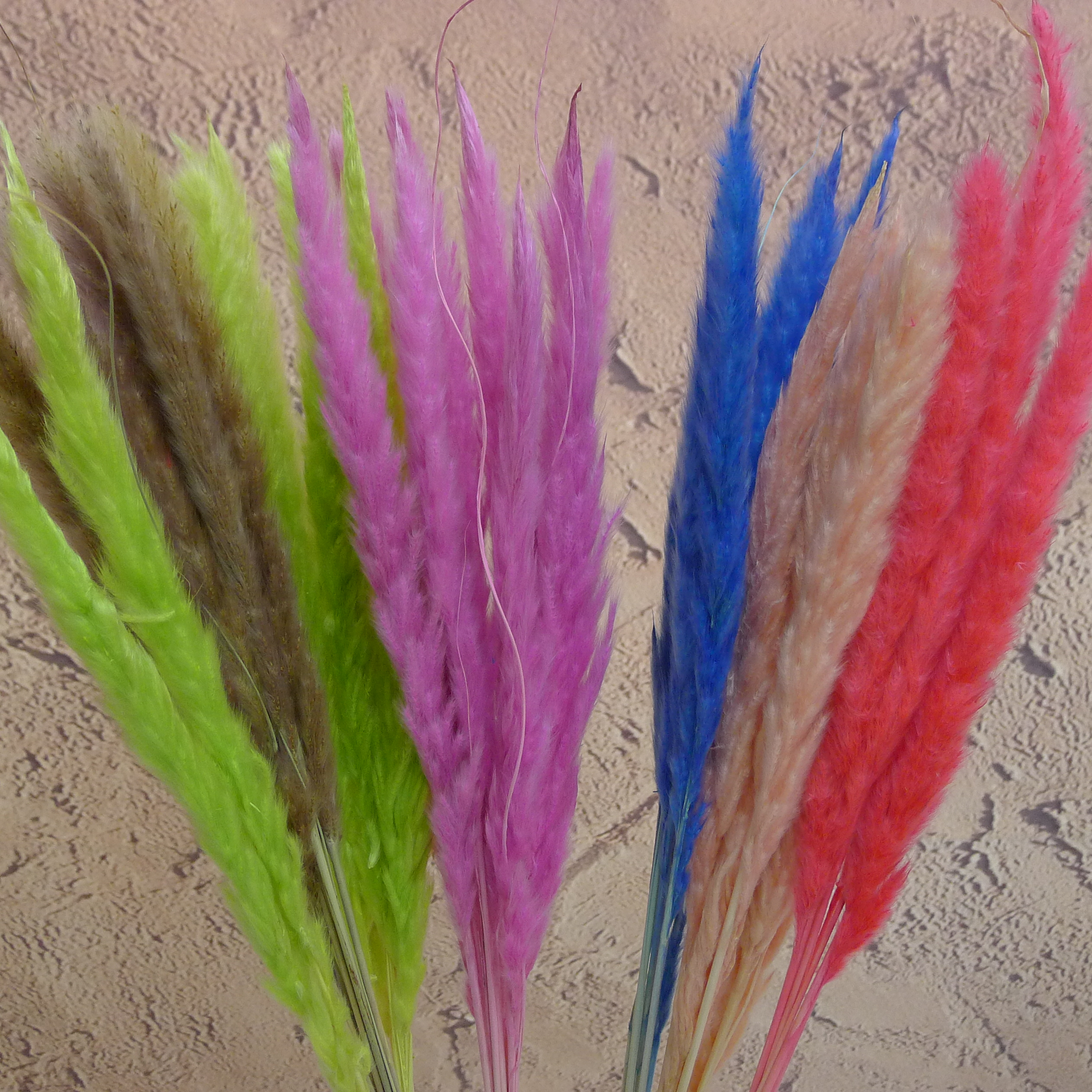 wholesale colourful real touch artificial flower large faux pampas grass wedding flower decoration