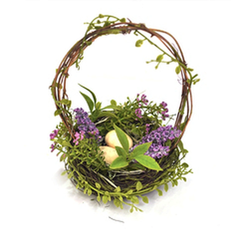 Real Touch Easter Wreath Artifical Plant Spring Wreath Decorative Egg  With Berry Wreath