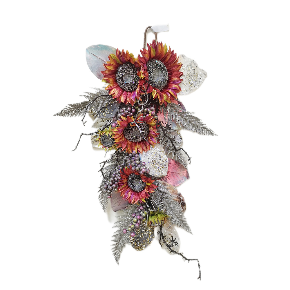 Manufacturers outdoor decoration professional artificial flower wreath cheap bulk artificial flowers