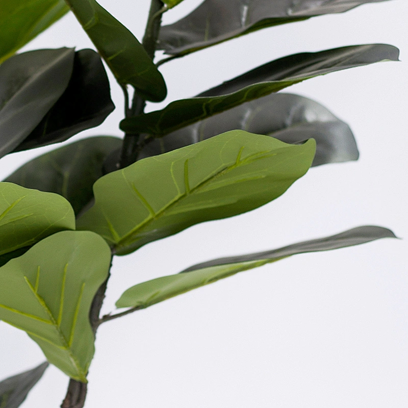 Hot wholesale Artificial Fiddle Leaf Fig Tree Plastic Plants Fiddle Tree For Shopping Mall Decoration