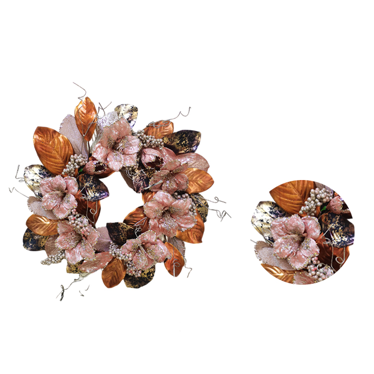 Christmas decorations Arts And Crafts 71.1/40.6cm leaves with Hand Wrapped Floral