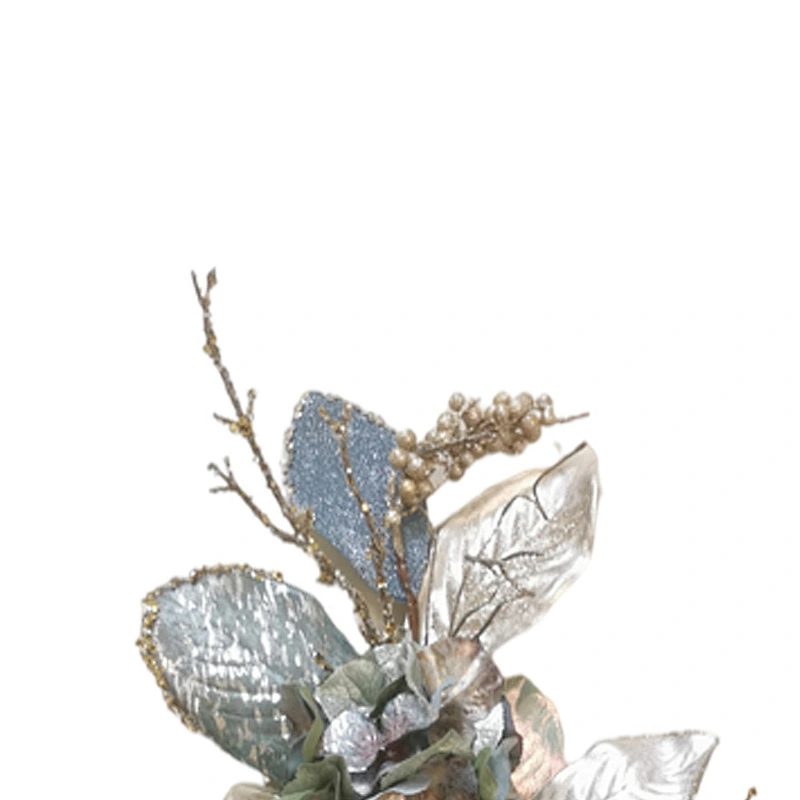 Christmas decorations blue hydrangea plants 99.06cm glitter spray artificial plants