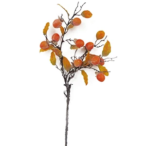 Wholesale fashion warm spray artificial flower artificial flowers bunch autumn spray with leaves faux flower realistic