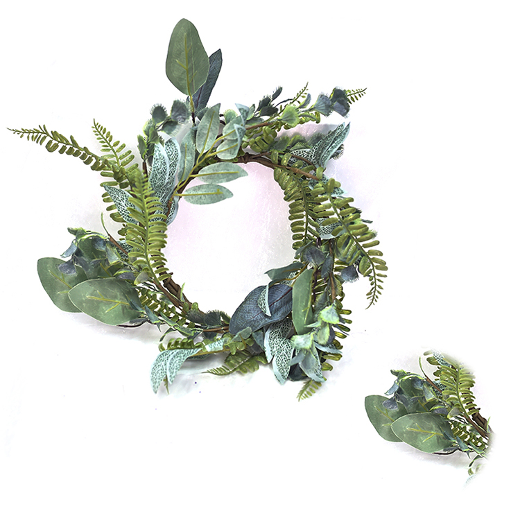 Popular Artificial Luxury Handy Carfts Spring Greenery wreath Hand Wrapped decoration simulation wreaths