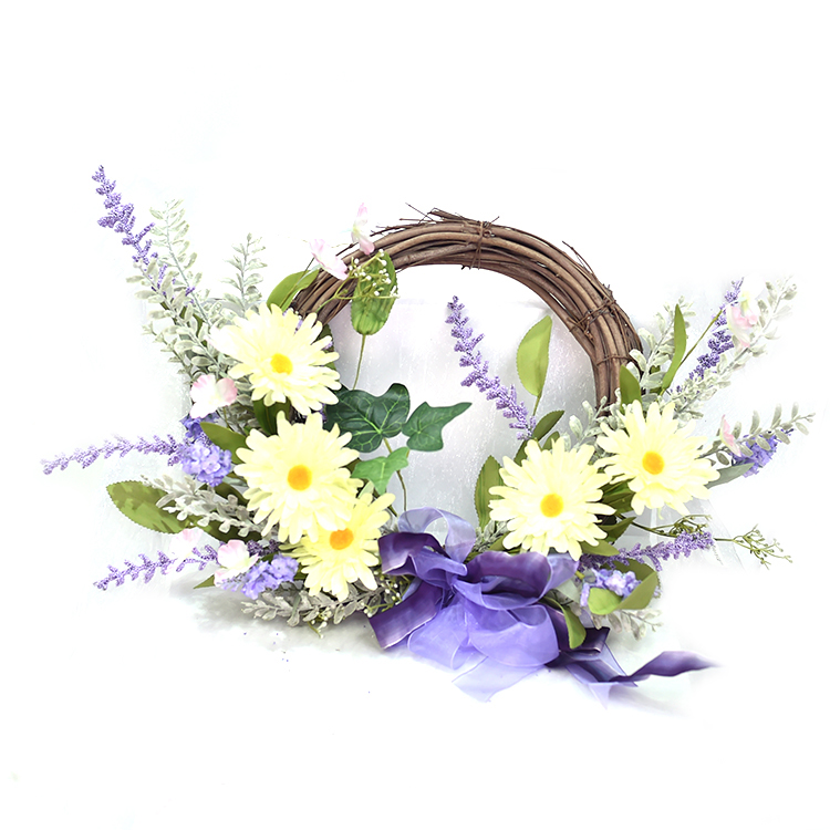 New Style Decoration Home Door Decorations Red And Yellow Artificial Flowers Artificial Wheat Spray