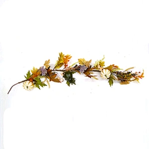 Spring leaves artificial Autumn Wreaths  indoor outdoor Home Decoration green pumpkin wreath