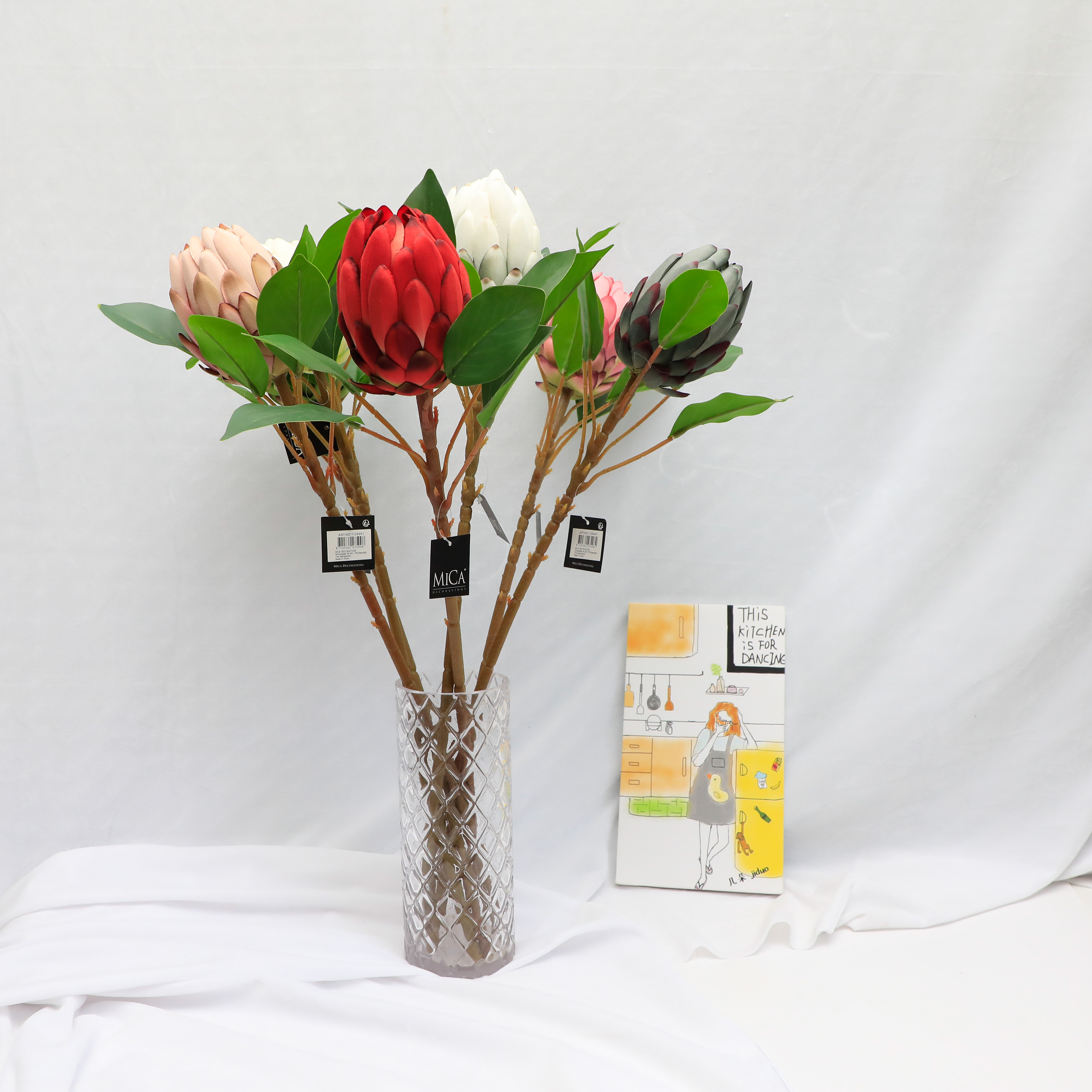 Wholesale Fashion Christmas Decorations Protea-Q green Artificial Flowers 70cm Golden Flowers Protea-Q green Flowers