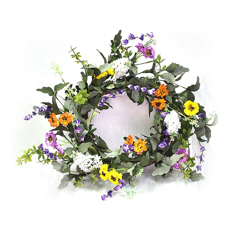 Ornamental Hand Wrapped decoration simulation wreaths Daisy Wreath for home decoration