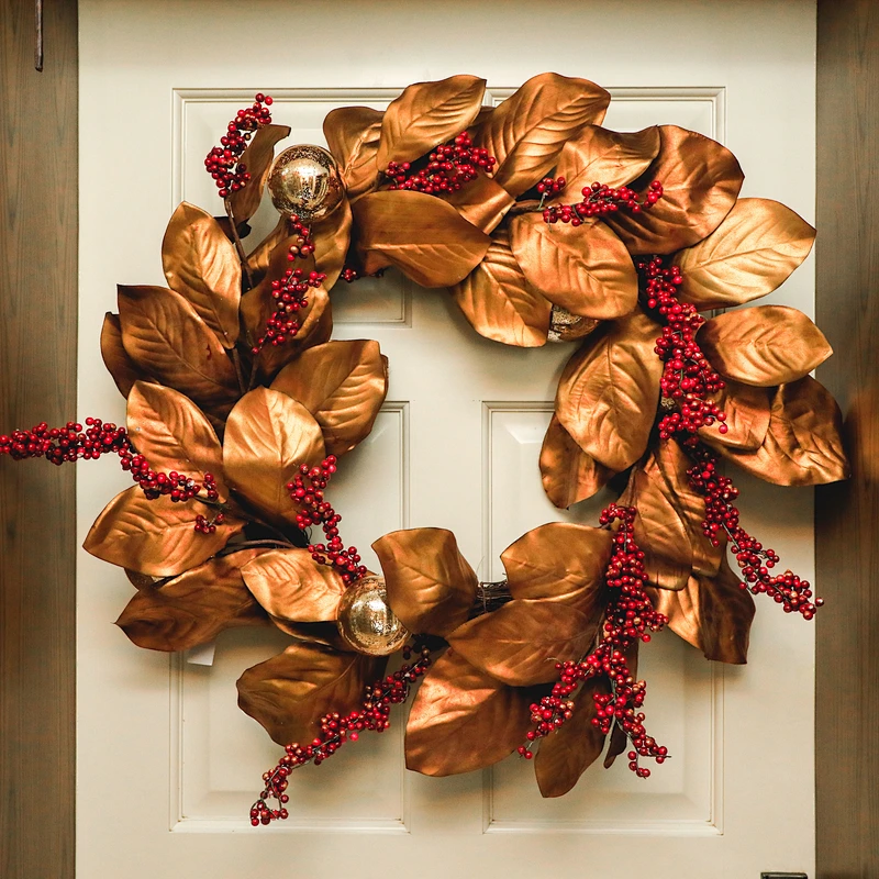 Decorate artificial Artificial Wreath For Christmas Wedding, Holiday Front Door Wall Window Party Decoration