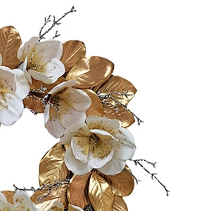 Eco-Friendly Large Glitter Wreath Christmas Decorations Luxury Magnolia Leaves Wreath