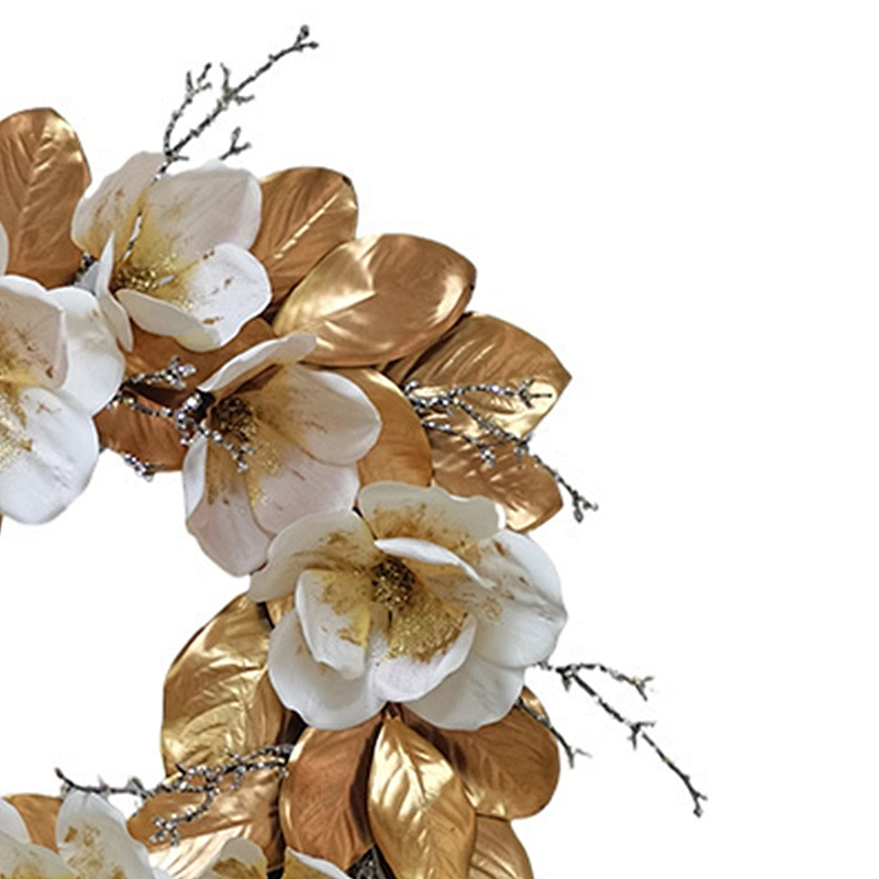 Eco-Friendly Large Glitter Wreath Christmas Decorations Luxury Magnolia Leaves Wreath