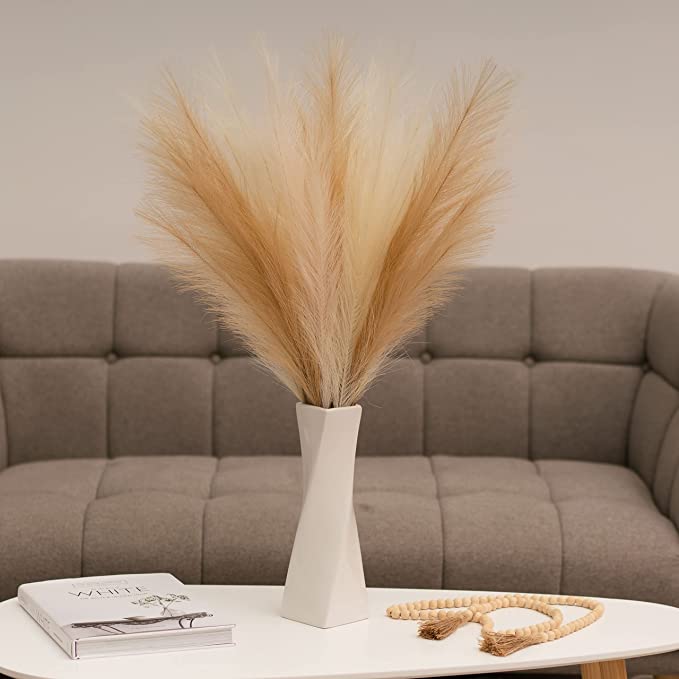 Focus on artificial flower manufacturing Large Fluffy Artificial Flowers Dried Pampas Grass Home Decoration Artificial Flowers
