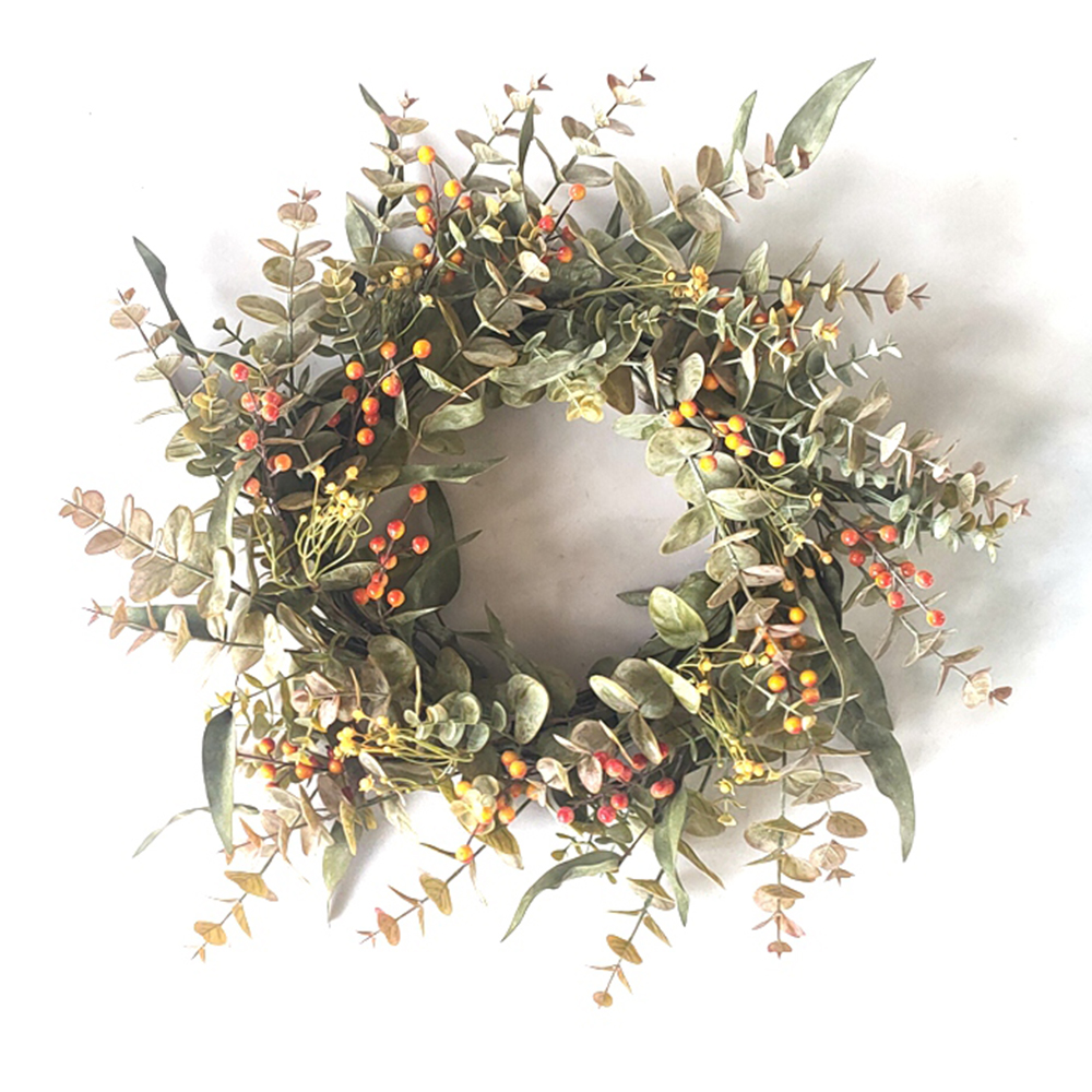 Wholesale decorate plastic cheap artificial wreath artificial chrysanthemum flowers for home decoration