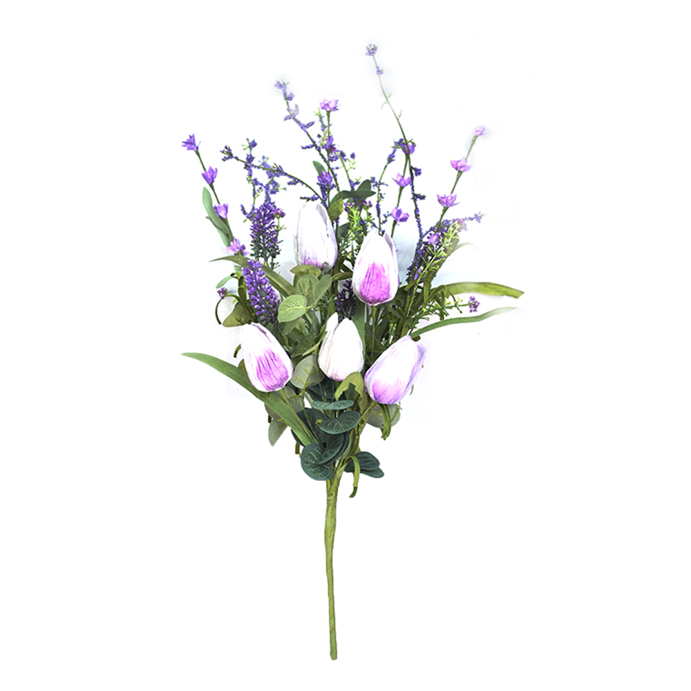 Custom sign wholesale Real summer artificial flowers 46cm spring spray Artificial flowers Hand Wrapped Floral spring
