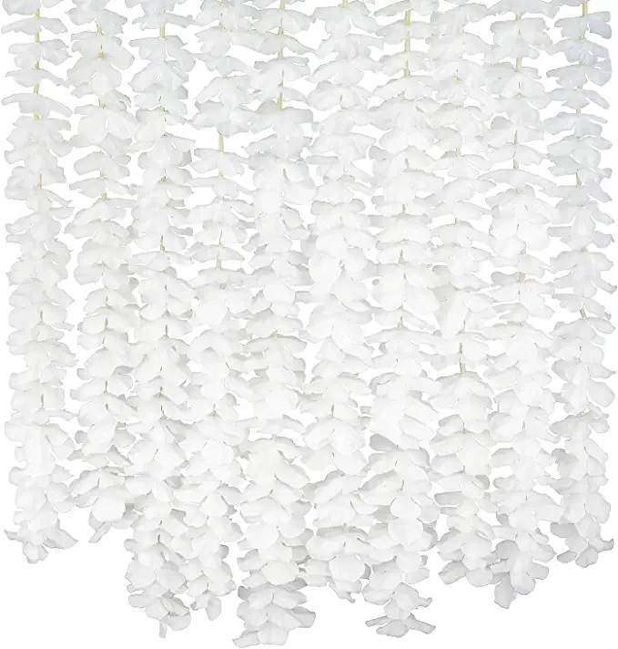 Wisteria Artificial Hanging Flowers Silk Leaf Garland Home Wedding Party Outdoor Wall Artificial Vine Plants Decoration