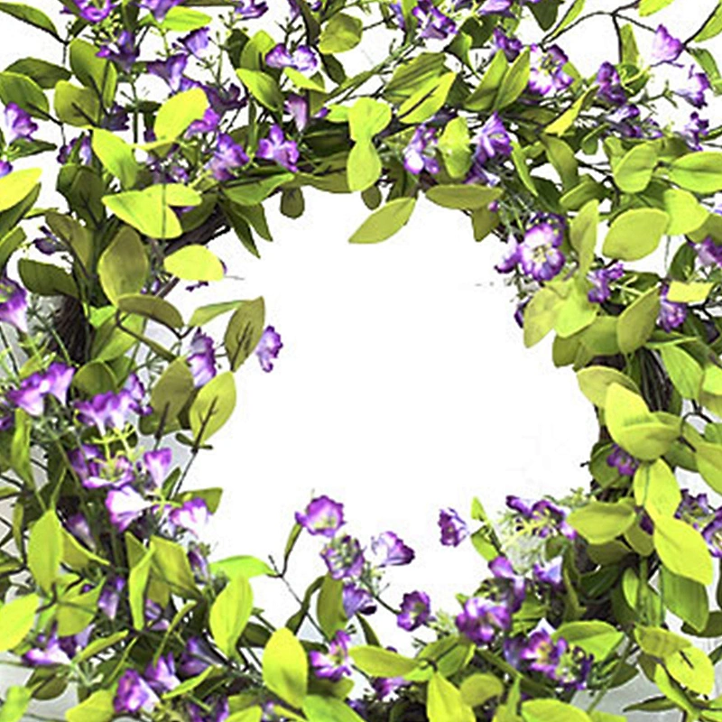 Natural Hand Wrapped Spring Floral wreath home decoration plant Wild Flower Wreath