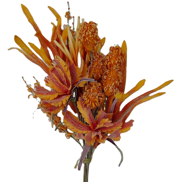 Wholesale Plastic orange Plants Wedding Bouquet Artificial Flower Gifts And Decorations
