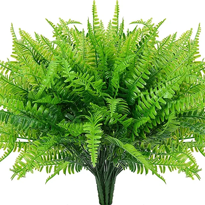 Artificial flower Plastic Plants Bushes Artificial flower Ferns Plant for Outdoor UV Resistant