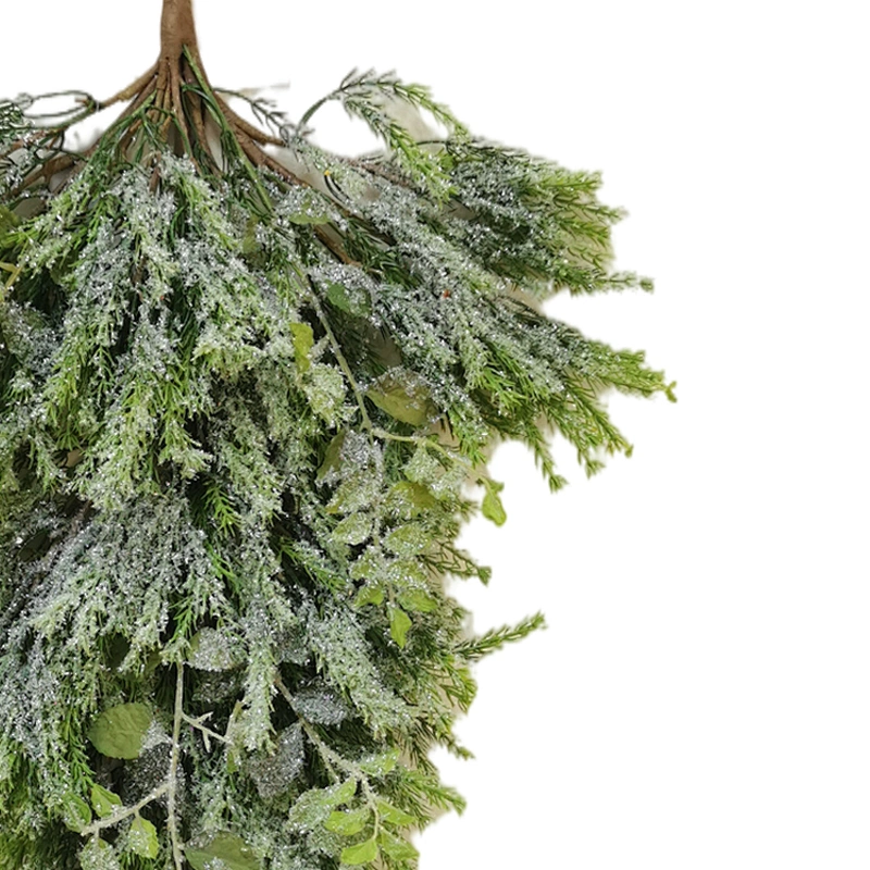 New Design Eco-Friendly Real Touch bush 81.28cm Christmas decorations green bush with snow