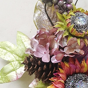 Custom sign wholesale home silk flowers artificial artificial decorative wreaths autumn decoration