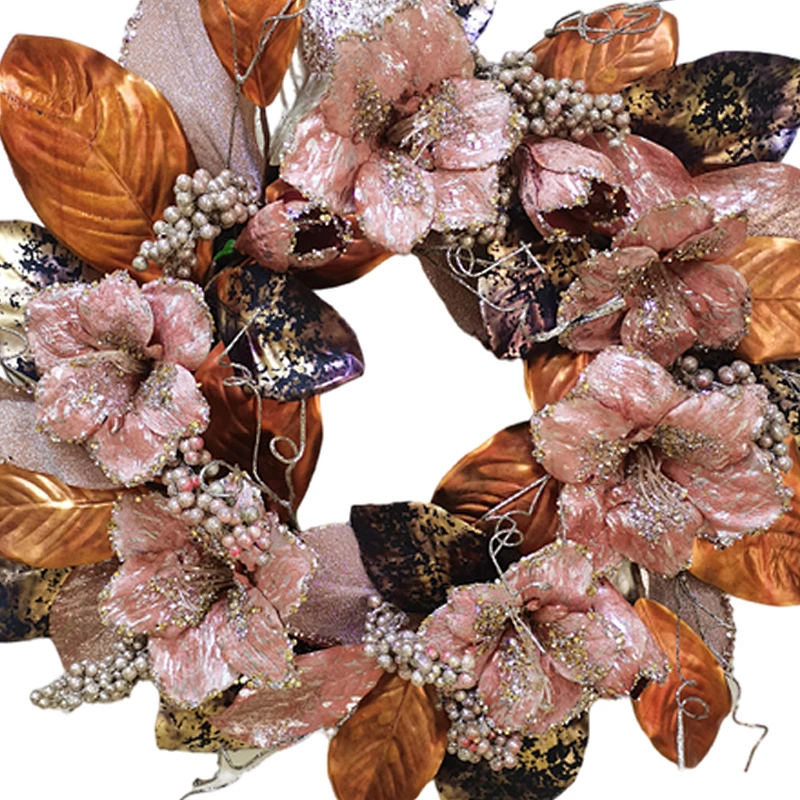 Christmas decorations Arts And Crafts 71.1/40.6cm leaves with Hand Wrapped Floral
