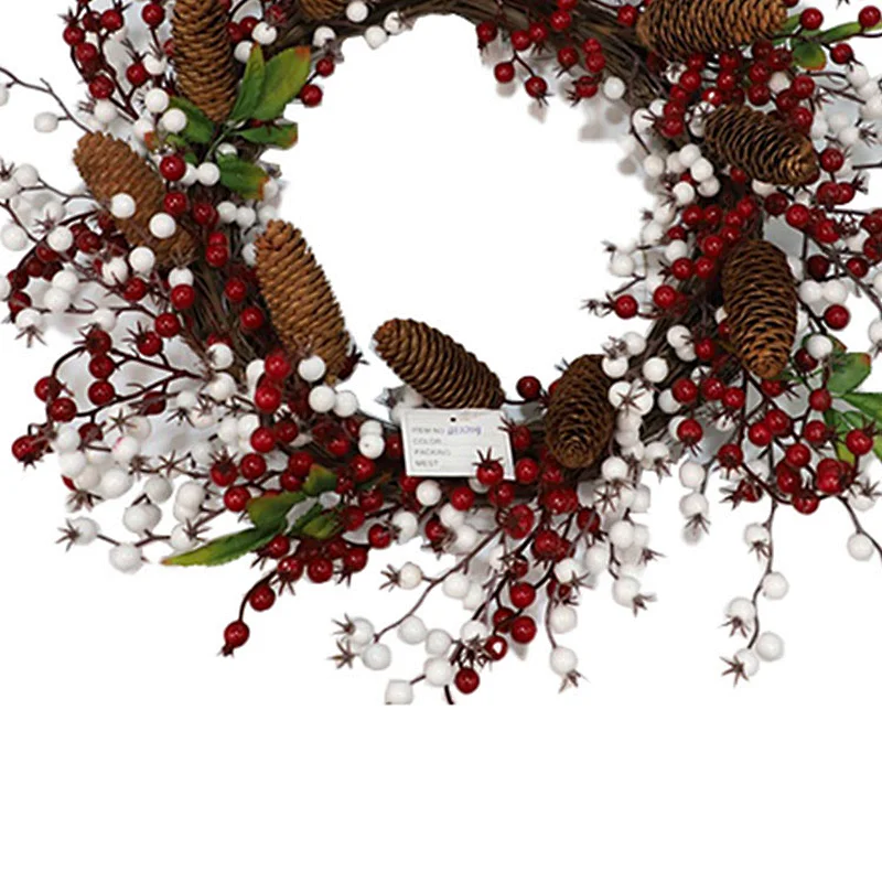 Best Sales Home Party Decor Garland Decorative Christmas Artificial Wreath With Lights