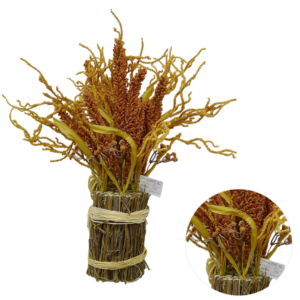 Indoor and outdoor artificial Decorations 42cm Red Orange Yellow Spray Hand Wrapped Spray