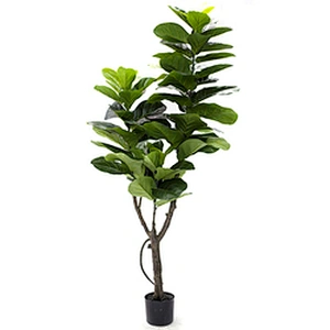 Wholesale Hand-Made Green Leaves Garden Fiddle Leaf Tree Artificial Indoor Ornamentation Fiddle Leaf Tree Plant