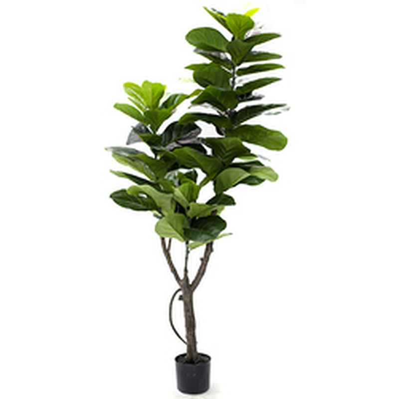 Wholesale Hand-Made Green Leaves Garden Fiddle Leaf Tree Artificial Indoor Ornamentation Fiddle Leaf Tree Plant