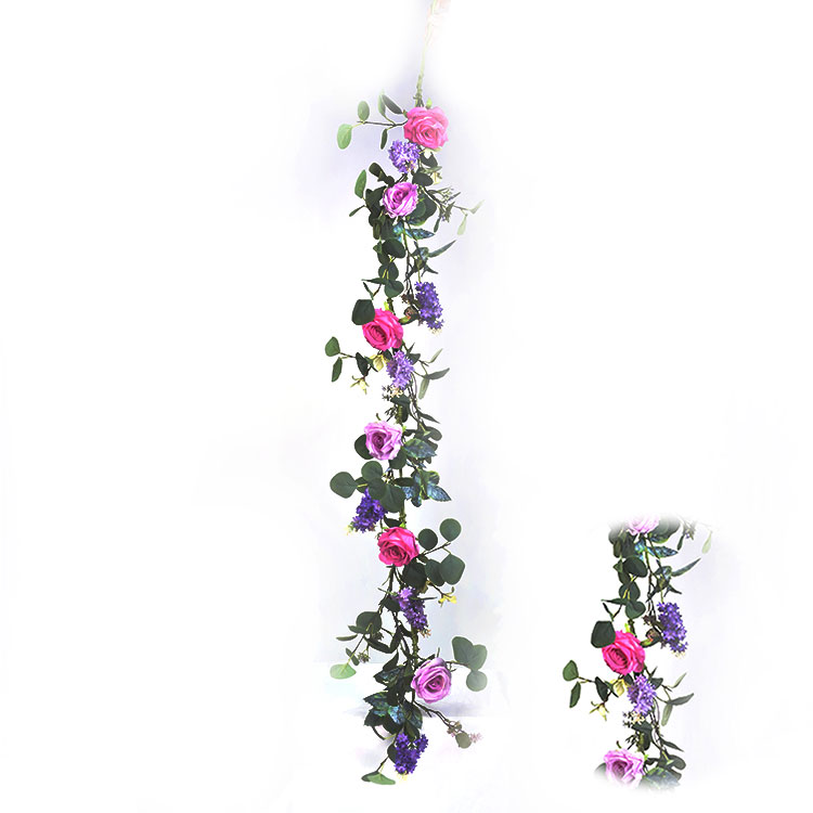 New Design artifical plant Rose Garland Handy Carfts artifical home decoration plant Garland