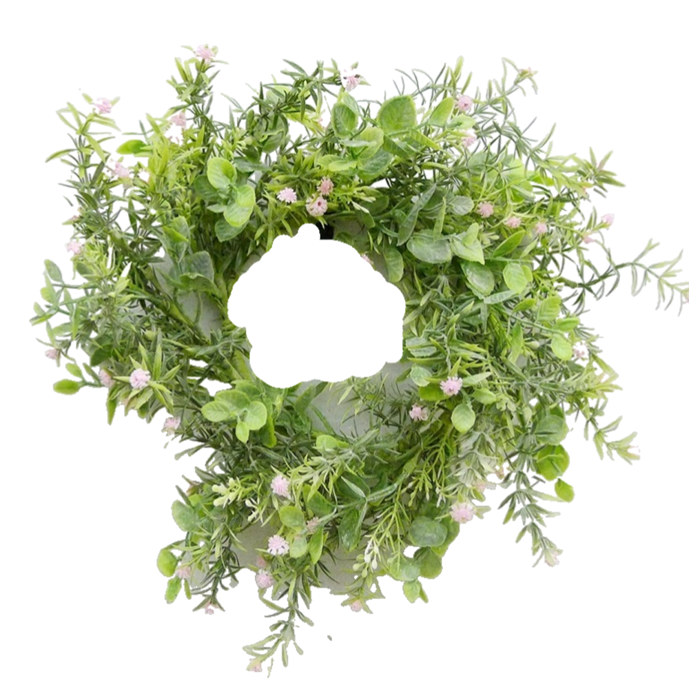 Natural home decoration plant wreath Arts And Crafts Lilac wreath with silver dollar Faux Flower Realistic