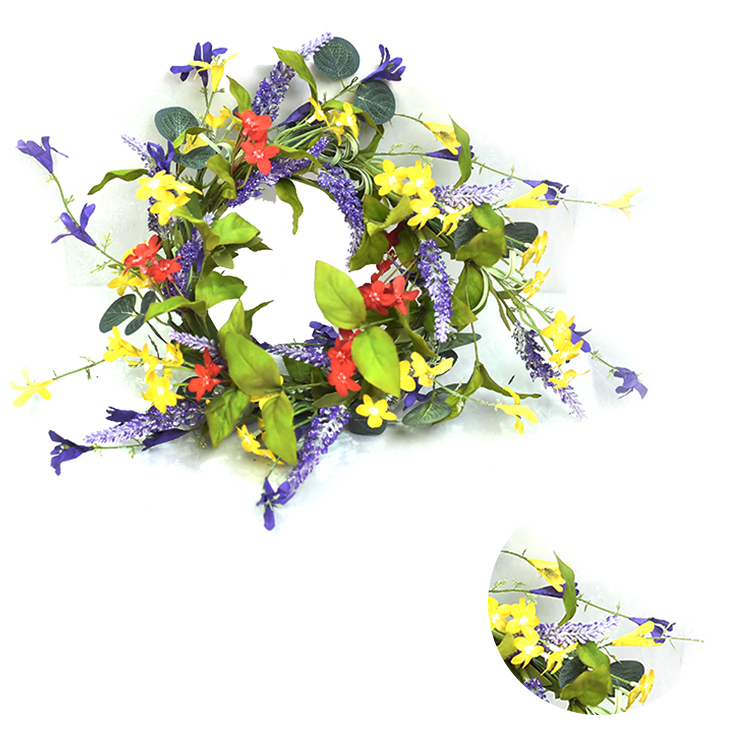 Hand Wrapped Real Touch Wild Flower Wreath 17cm natural home decoration artificial wreaths
